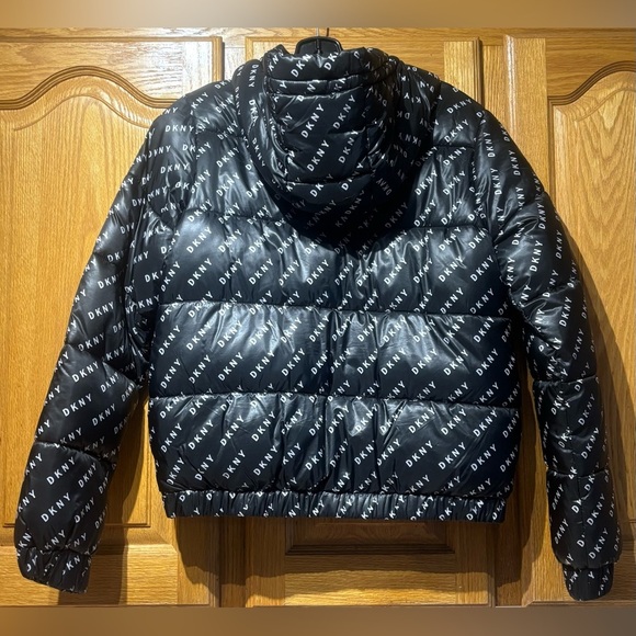 DKNY Sport Logo Black Puffer Jacket Women’s XS - Picture 5 of 9